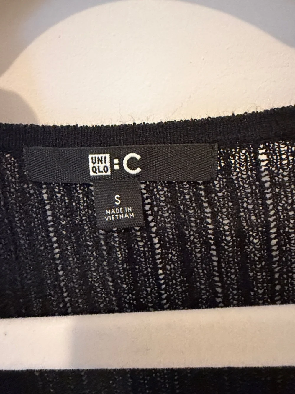 Black Ribbed Button-Up Cardigan Size Small - Picture 2 of 4